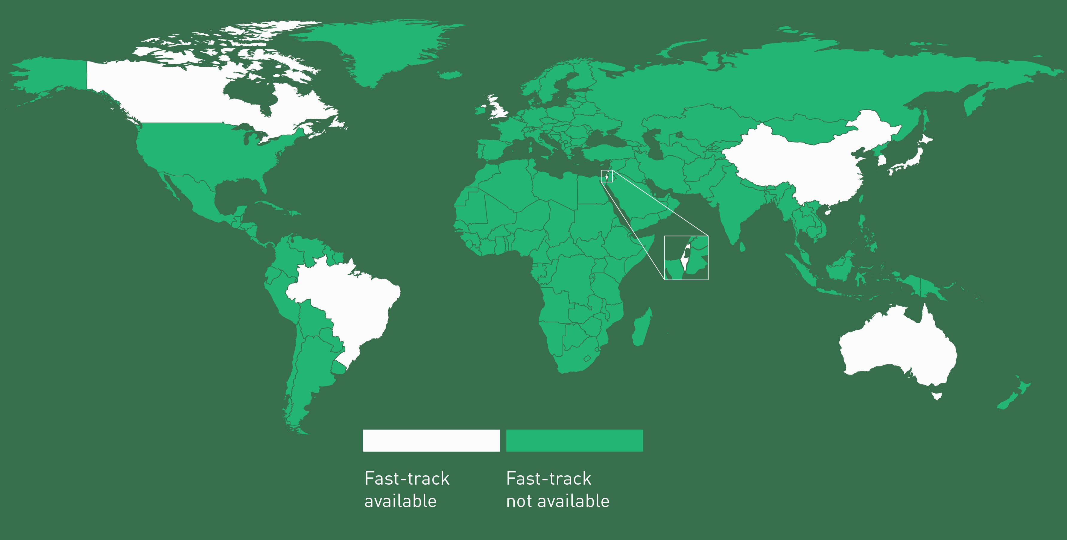 Countries with fast-track schemes.